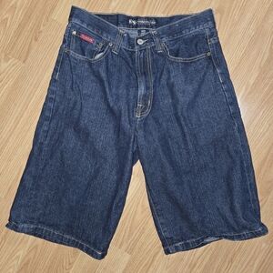 Vintage Y2K Drunknmunky Baggy Denim Jean Shorts Streetwear Size 34W Skater BMX